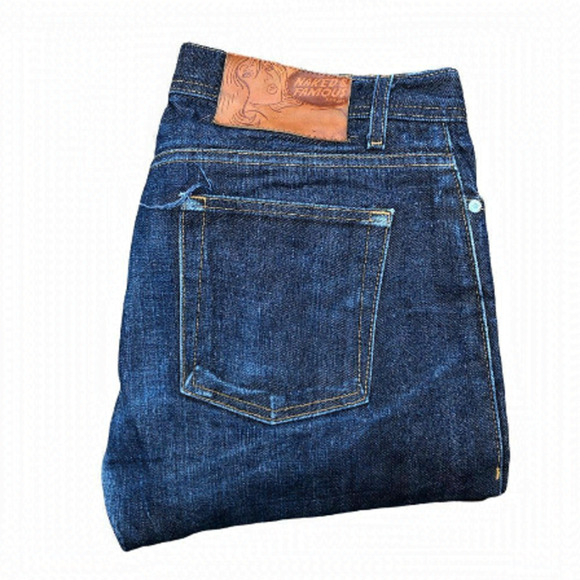 Naked & Famous Jeans Size 33 Left Hand Twill Selvedge Blue - Picture 1 of 6